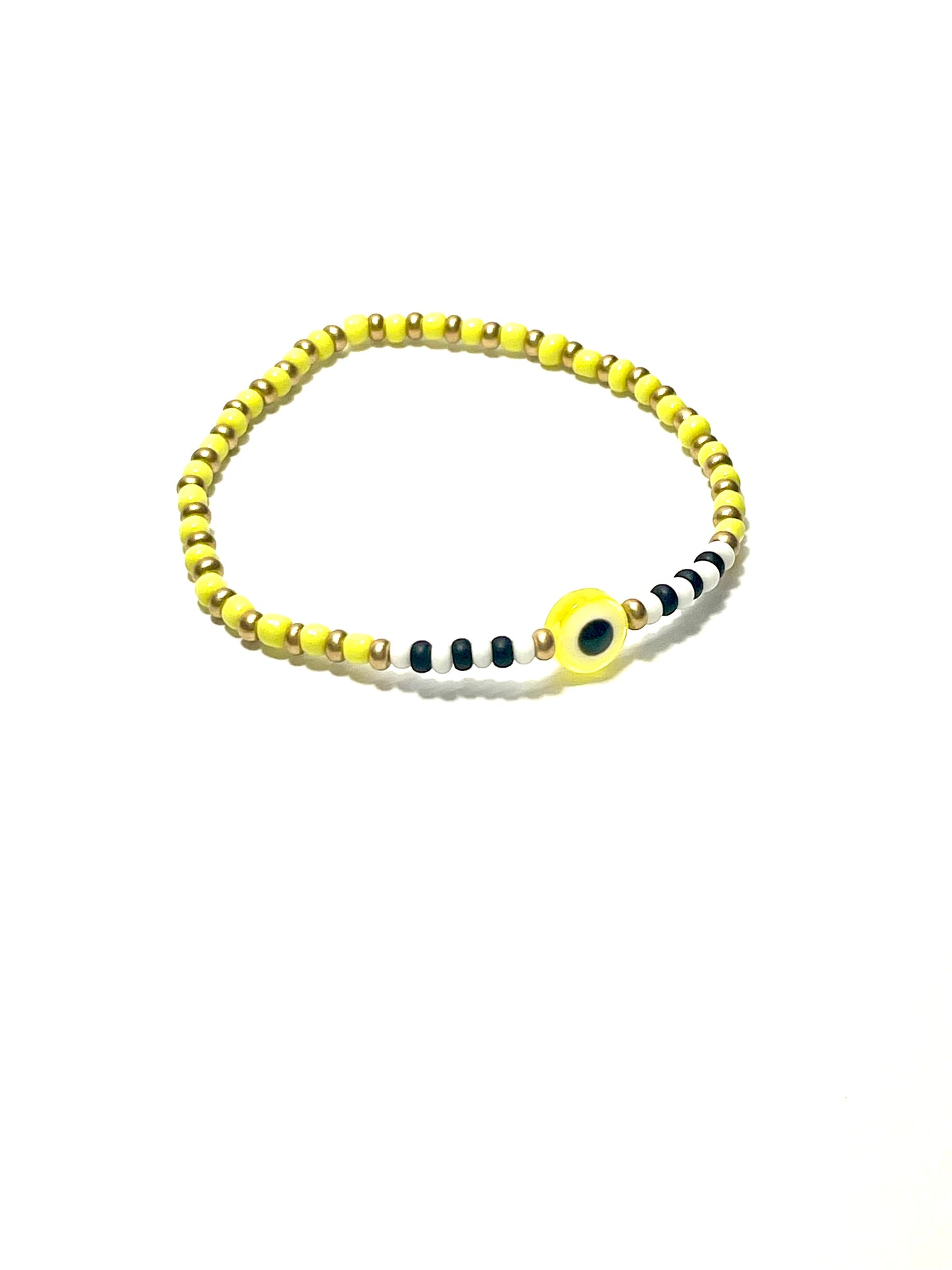 Ribbed Evil Eye Bracelets